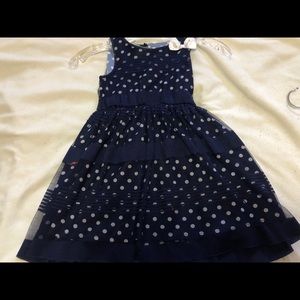 kids blue dress with bow